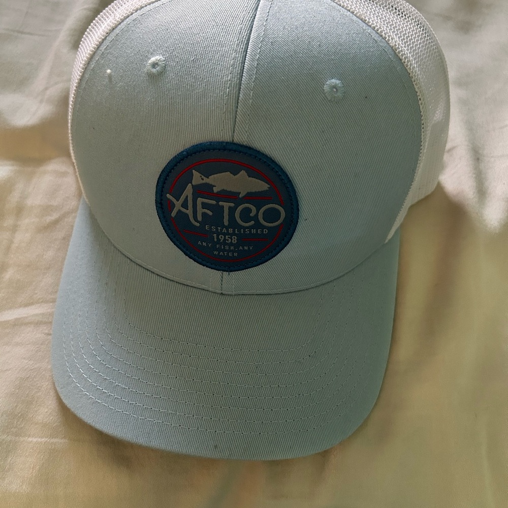 AFTCO Sky Blue Cap with White Mesh
